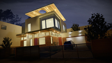 House Render - Night time