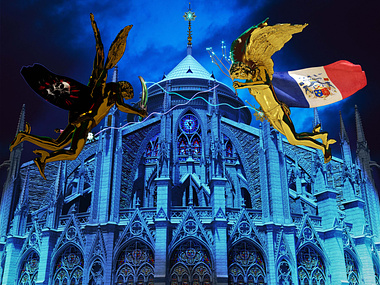 Battle of the Angel and the Demon at the Cathedral