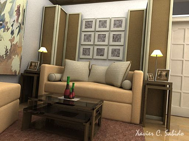 Living Room in Khaki