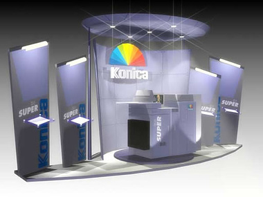 konica exhibition portable roadshow display