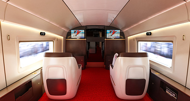 Olympic train interiors visualizations