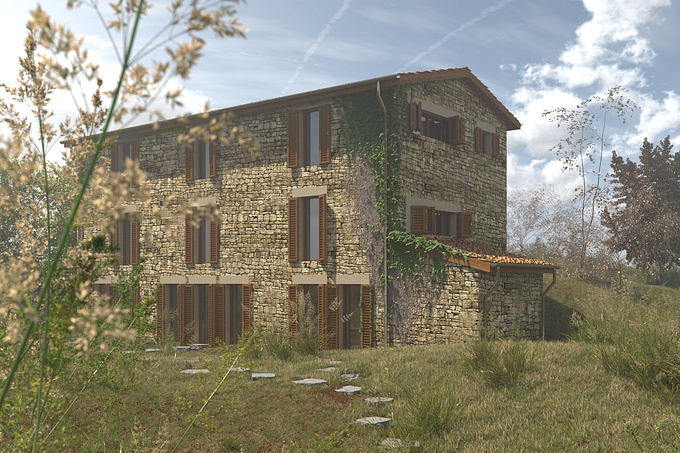 https://www.behance.net/ksenia_ignatova
Architectural reconstruction of the small existing old house in Italy.