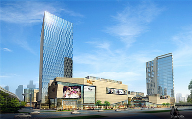 Shopping mall rendering