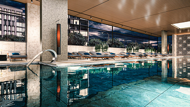 Swimming pool in Fitness center.