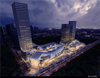 Shopping mall rendering