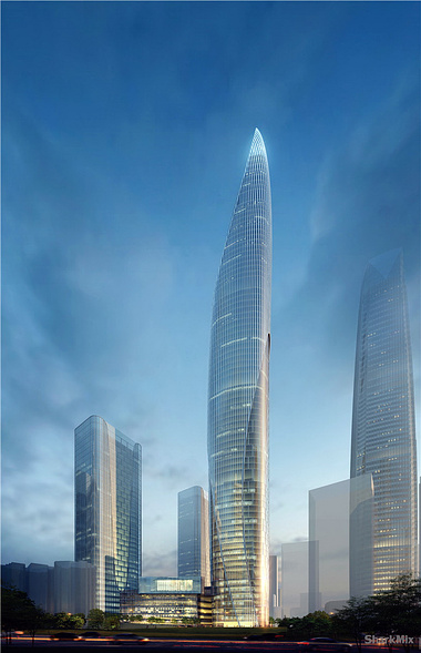 Skyscraper tower rendering