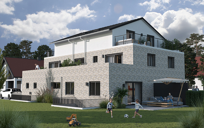 Wohnhaus für mehrere Familien | Vision Reality - CGarchitect ...