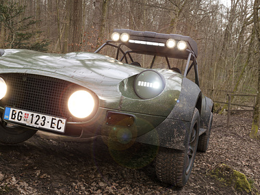 OFF type, e type restomod off road edition