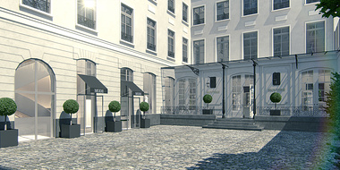 Rue du Faubourg-Saint-Honoré Paris - Courtyard