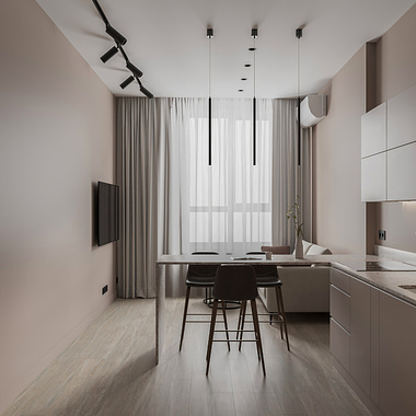 3d visualization, apartment in Moscow