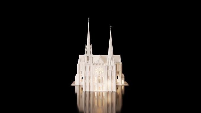 Chartres Cathedral miniature | model study