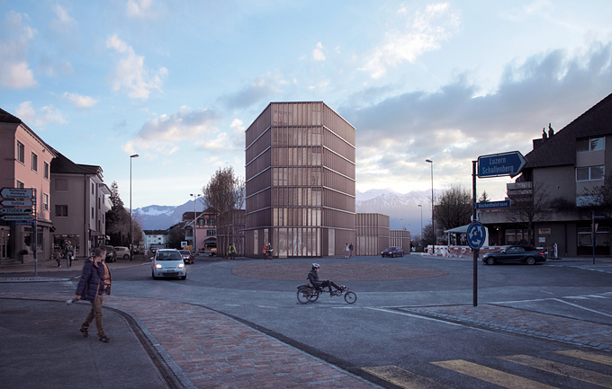 Factory and Residential Building, Steffisburg, Switzerland, 2017.
Competition Project for Bart & Buchhofer Architekten 
Soft used: Blender/ Cycles/ Photoshop

Created by 3DM