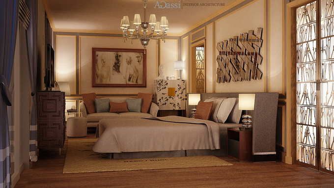 TMG - http://
Master bedroom for private villa.
Designer & visualization: Mohamed Hegazi
Designer director: charbel kallab