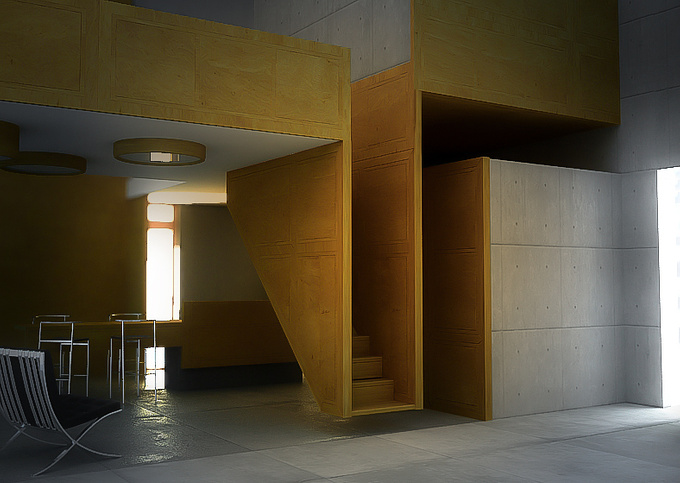 2MGEstudio
Imagen de un espacio en el que la escalera se convierte en la protagonista