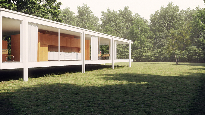 MG Design UK - http://www.mgdesignuk.com
Part 6 of a personal project concentrating on Farnsworth House by Mies Van De Rohe. Produced using 3DS Max 2012, Vray and post in PS.