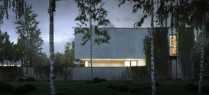 visualization of single-family house designed by Maciej Gardiasz
