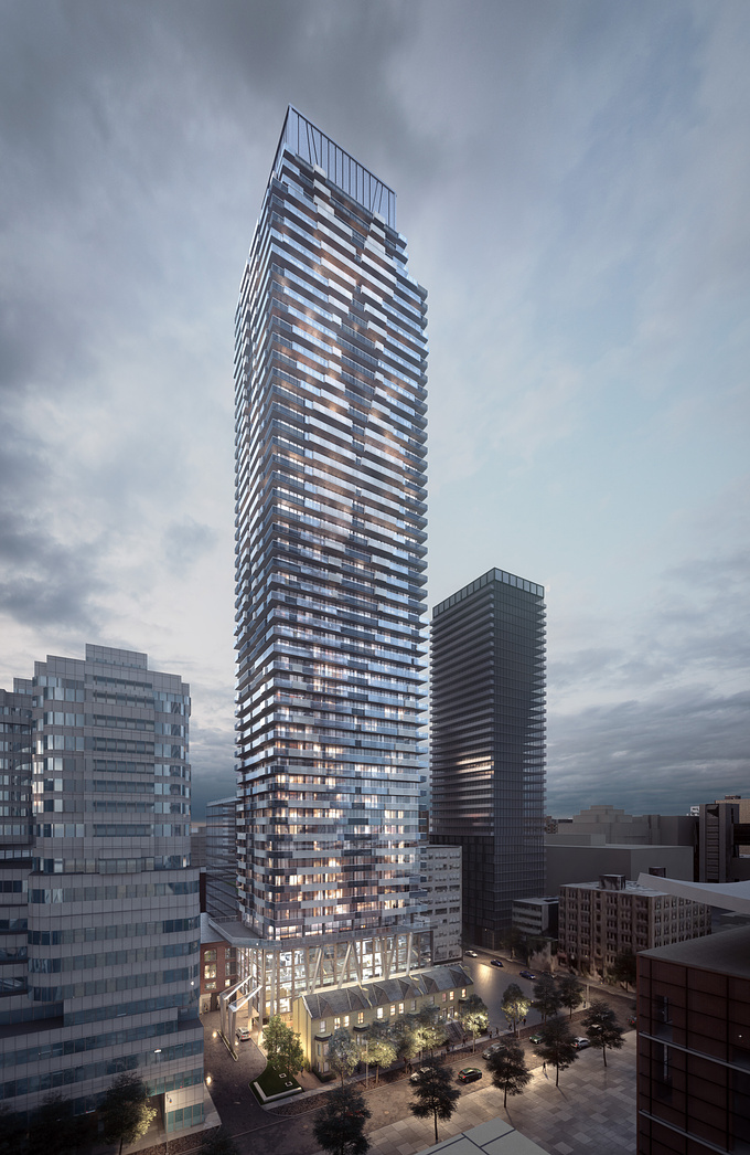  - http://mattrhallett.com/
Condo Tower with Heritage elements in Toronto, Canada

Scott Shields Architects