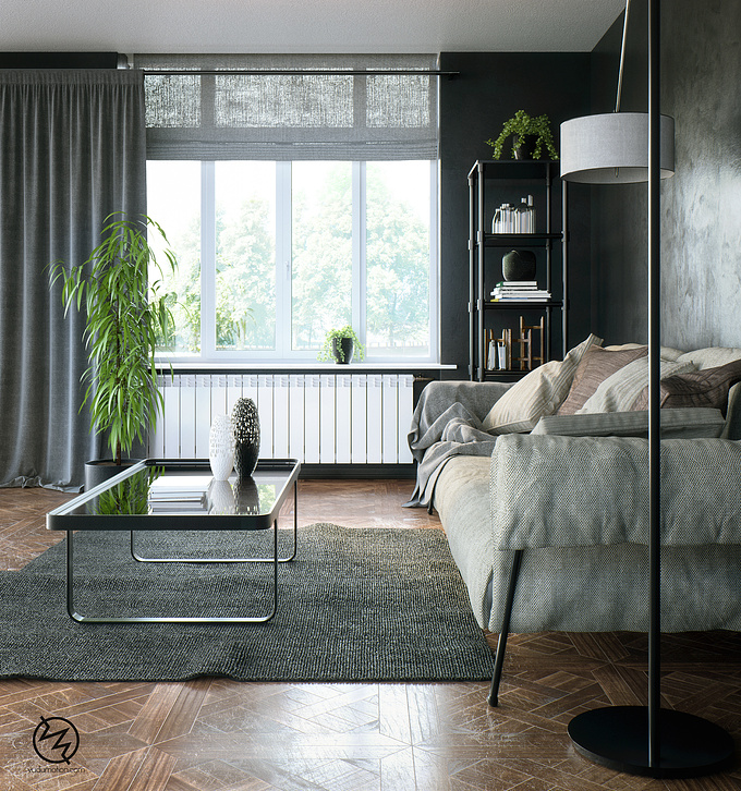 Vudu s.p. - http://www.vudumotion.com
After creating a couple of very bright interiors I decided to do the opposite. Well the room is still bright but the walls are black.
Cinema4D, Octane render (PT 3K samples) 2 hours render per image on GTX TitanX and GTX 670
Post done in Photoshop