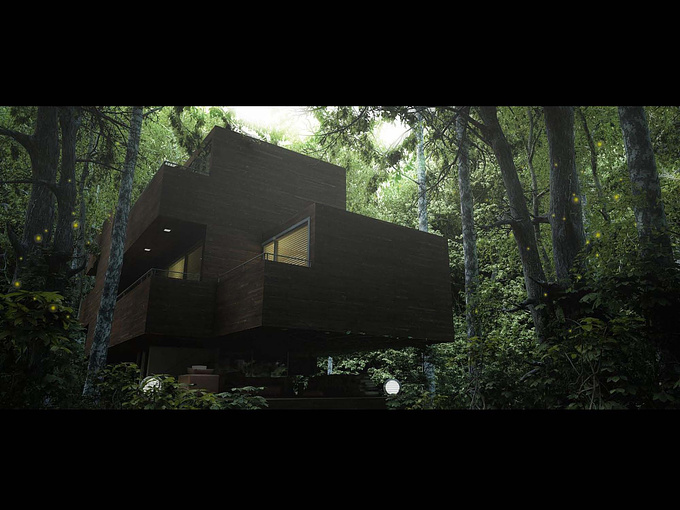 render times 6 hrs scene set up and  tests around 5 days, max vray, and psd.