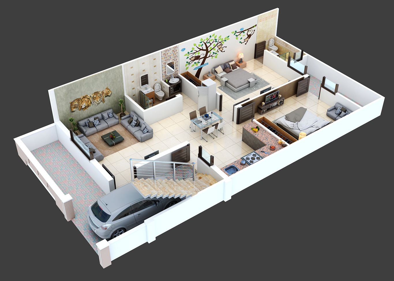 3d Floor Plan | Chetan Chouhan - CGarchitect - Architectural ...