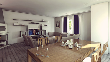 Modern Living Room Design for Customer at Istanbul