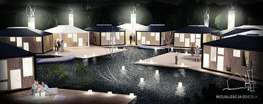 Floating houses for flood victims