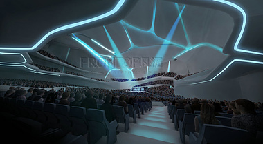 Interior 3D Rendering for Auditorium