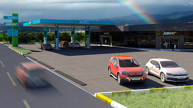 Gas Station design for a company at Turkey, Mersin