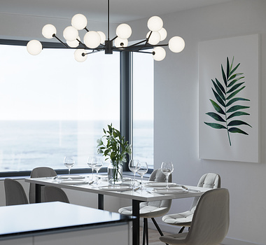Dining room with sea view