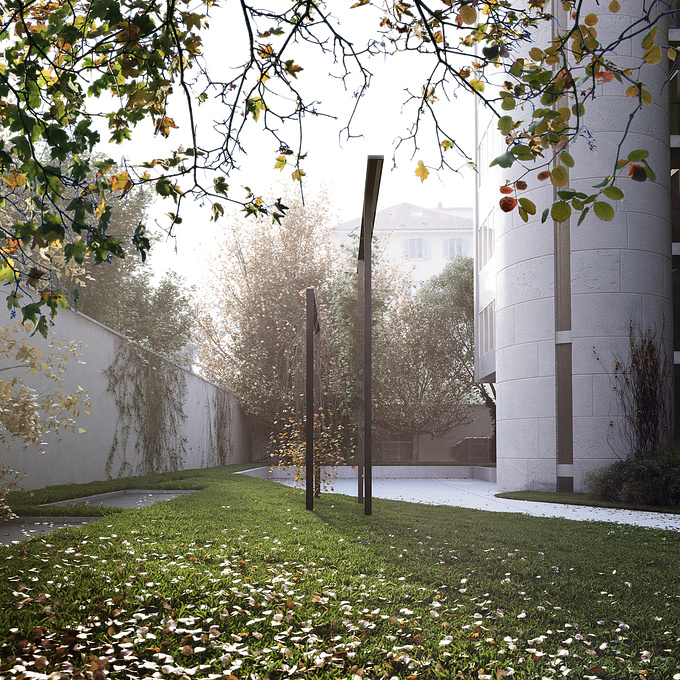 Visualisation for "Scandurra Studio Architettura". Renovation of a building in Milan.

Full 3D environment except for the branches at the top of the image.