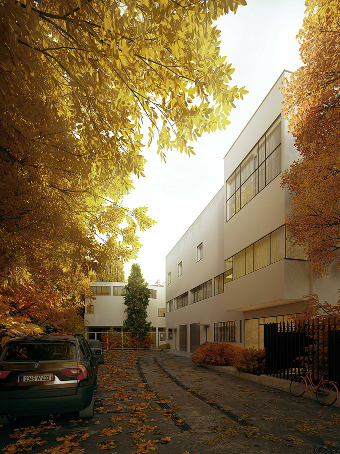 SoNA - http://www.sona3d.com
This is a study of the passage of time at Le Corbusier's La Roche Jeanneret House in Paris, France.

Fall 4:00 pm

RHINO + 3DS MAX + PHOTOSHOP

By:RODRIGO ARIAS 
architect & co-founder @ sona3d.com