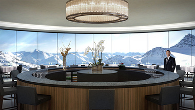 Bond inspired mountain Bar.