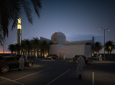 mosque night view