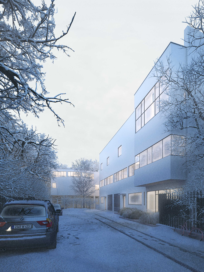 This is a study of the passage of time at Le Corbusier's La Roche Jeanneret House in Paris, France.

Winter 6:00 pm

RHINO + 3DS MAX + PHOTOSHOP

By:RODRIGO ARIAS 
architect & co-founder @ sona3d.com