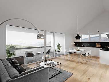 Scandinavian Attic interior design