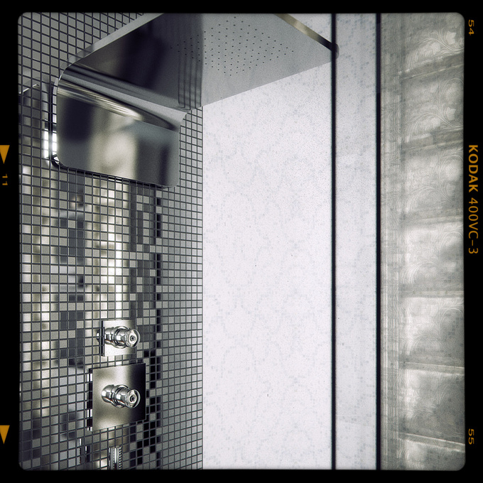 Cuantico - http://www.cuantico.es/en/
Render 3d of a detail of a bathroom shower with Arion render, modeled with 3DS MAX.
