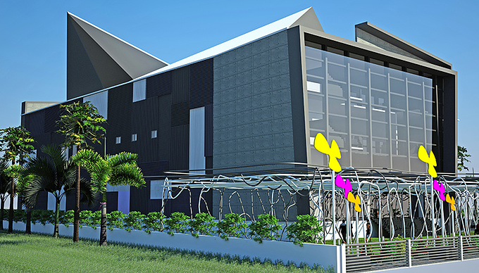 DCPL Pvt. Ltd.
Dinesh Hall From River Side.
Auto cad, 3ds max, Vray, photoshop