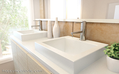 Home - interior rendering - bathroom