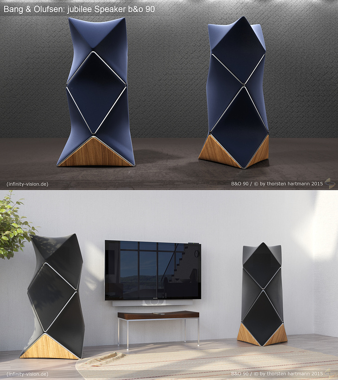 Infinity Vision - http://www.infinity-vison.de
The jubilee Speaker for 90 Years Bang and Olufsen. The price is a real bargain, only 54.000 £. 

Modelling in 3dsmax, Rendering with mental ray.

I have see the Object. I want the Object. I have model the Object. :)