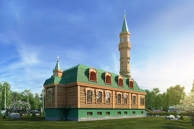 wooden mosque