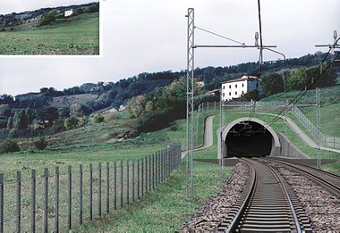 new railroad in Favriano Italy