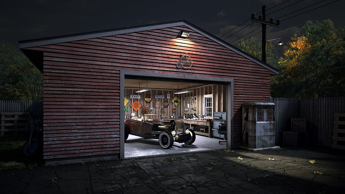  - http://
This was a personal project where I wanted to play around with a night scene and aged textures. My inspiration came from old school hot rod garages.

Comments and critics welcome!

3ds Max
Vray
Photoshop