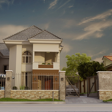 3D Exterior Rendering Private Residence