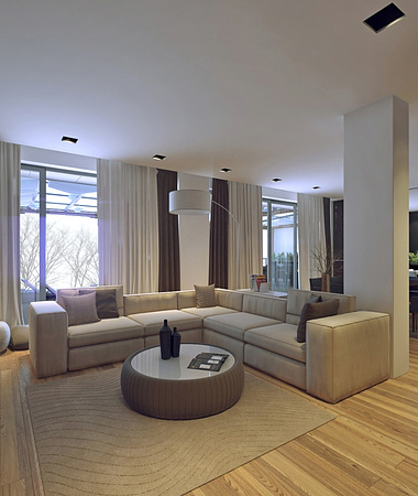 Private apartment living room