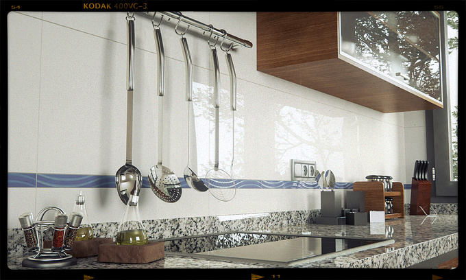 Cuantico - http://www.cuantico.es/en/
Render 3D of kitchen detail with V-Ray, modeled with 3DS MAX.