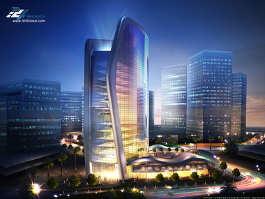 “ADNEC Tower” in Abu Dhabi - designed by ATKINS