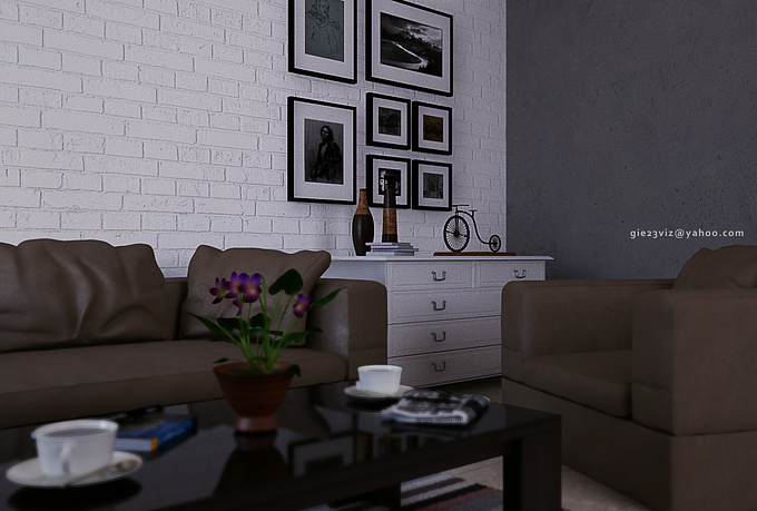 Another view,my old interior design project with the second option is completed by using 3dsmax and vray