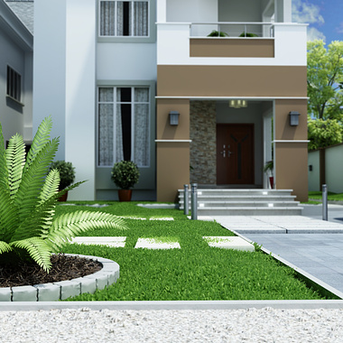 3D Visualization - Private Residence Exterior