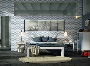 Industrial Loft with scandinavian style - Bedroom