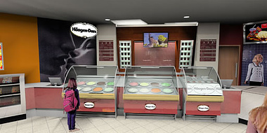 Ice cream counter in a cinema